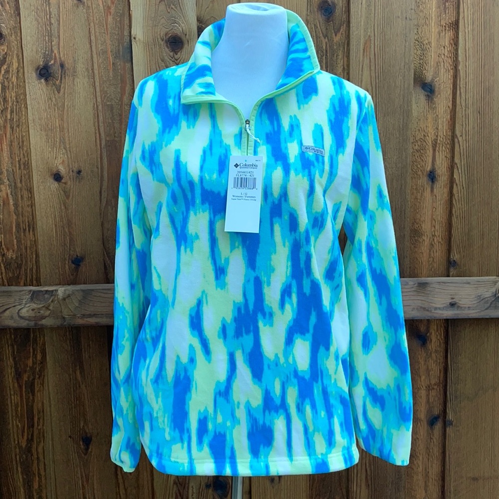NWT Columbia PFG Super Tidal Fleece 1/4 zip Pullover Women’s size medium